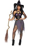 Sorceress, costume dress, glitter, tatters, pentagram